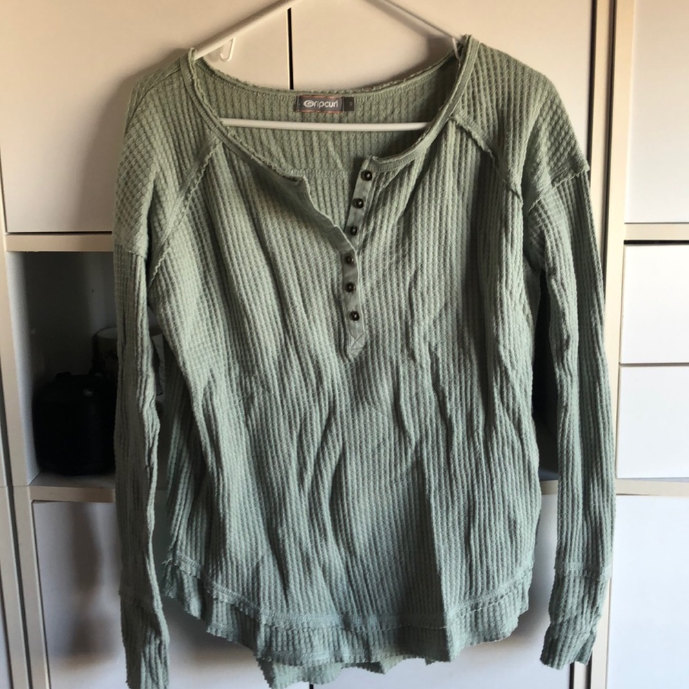 light green rip curl sweater